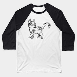 Doodle BLEP CAT Baseball T-Shirt